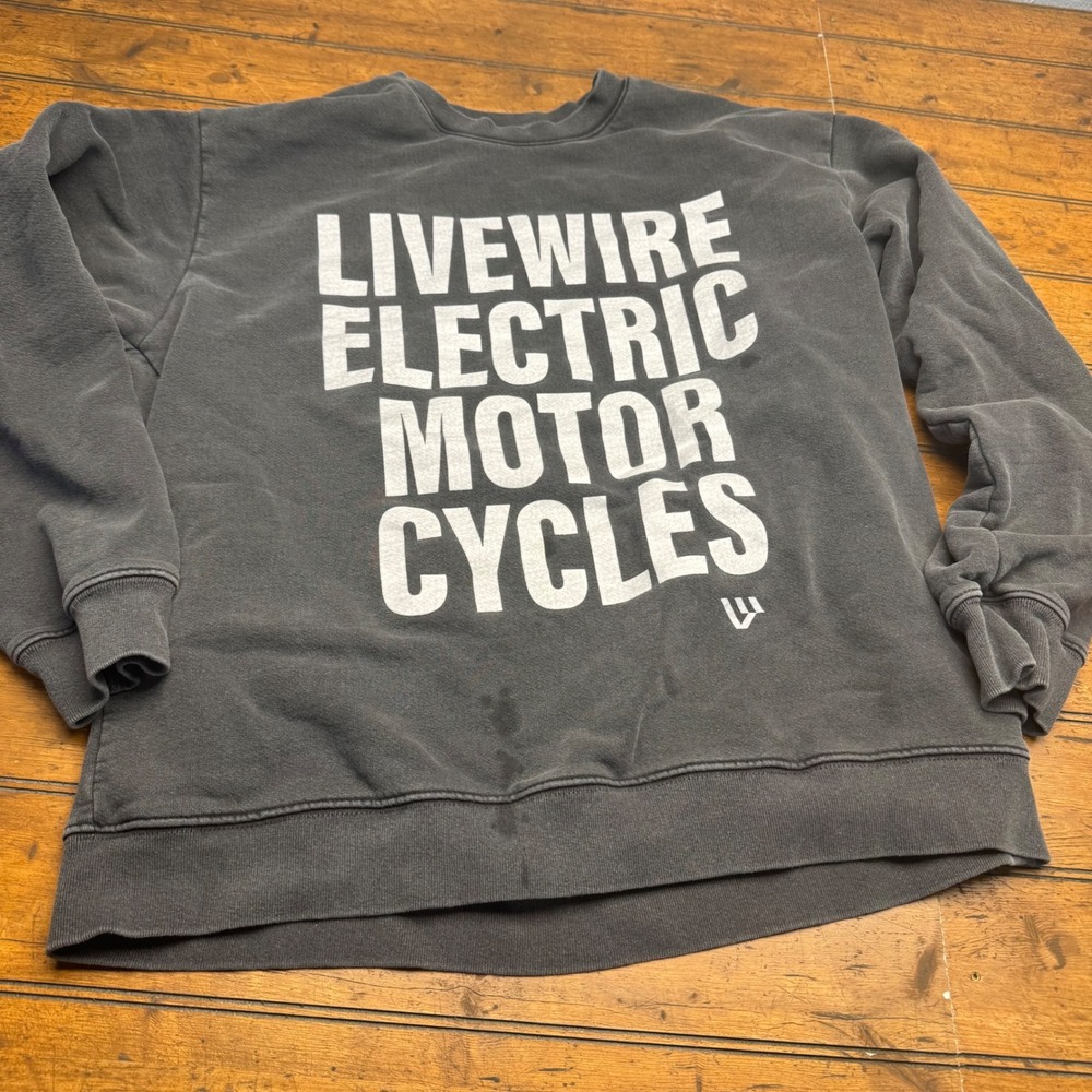 Livewire Electric Motorcycles Graphic Sweatshirt‎ Charcoal Crewneck Pullover